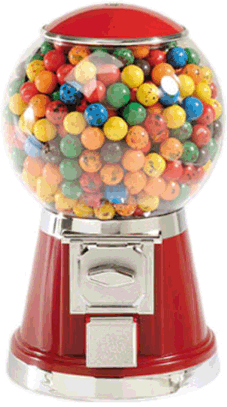 chrome classic gumball vending machine